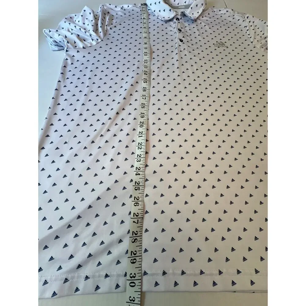 Adidas Golf Men XL Ultimate365 Polo Shirt White Allover Print ADVR0794